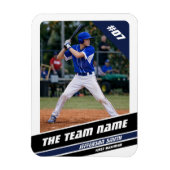 Baseballspeler Aanpasbaar Wit Blauw Magneet (Verticaal)