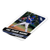 Baseballspeler Aanpasbaar Wit Blauw Magneet (Linkerzijde)
