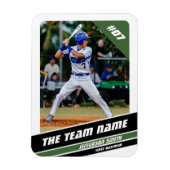 Baseballspeler Aanpasbaar Wit Groen Magneet (Verticaal)