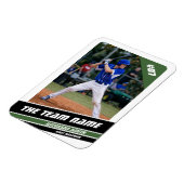 Baseballspeler Aanpasbaar Wit Groen Magneet (Linkerzijde)