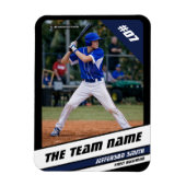 Baseballspeler Aanpasbaar Zwart Blauw Magneet (Verticaal)