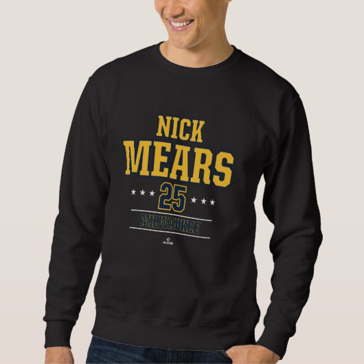 Baseballster Nick Mears Milwaukee MLBPA Trui (Voorkant)