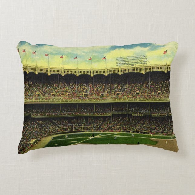  Basebalstadion sport met gewassen Accent Kussen (Voorkant)