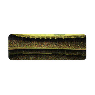 Basebalstadion sport met gewassen Etiket