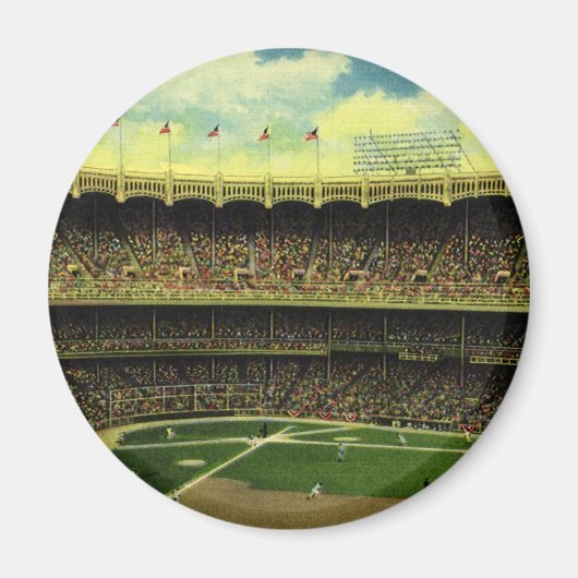  Basebalstadion sport met gewassen Magneet (Voorkant)