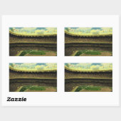  Basebalstadion sport met gewassen Rechthoekige Sticker (Vel)