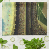 Basebalstadion sport met gewassen Theedoek (Gevouwen)