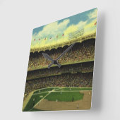  Basebalstadion sport met gewassen Vierkante Klok (Hoek)