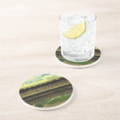 Basebalstadion sport met gewassen Zandsteen Onderzetter (Zijkant)