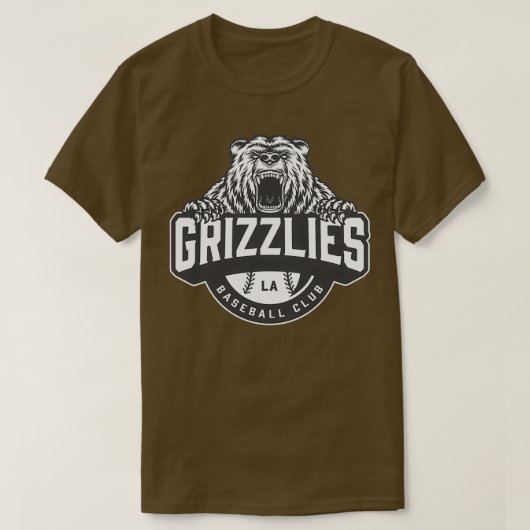 Basebalteam van Grizzlies 2 T-shirt (Design voorkant)