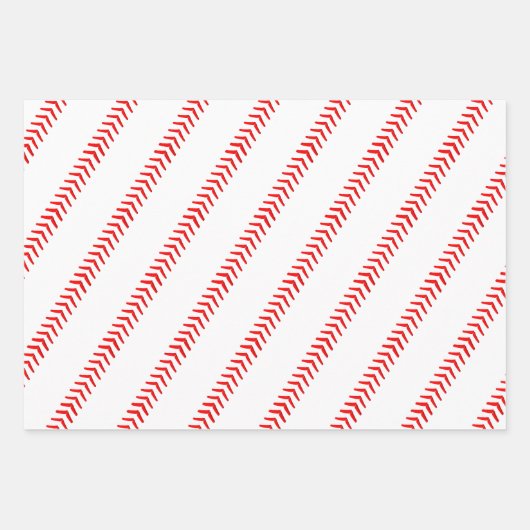 Basebollen en Snowflakes Rood- en Zwarte Kerstmis Inpakpapier Vel (Voorkant 3)