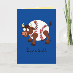 Basebull - Funny Baseball Bull Card Kaart