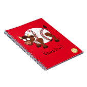 Basebull Funny Baseball Bull Notitieboek (Rechterzijde)