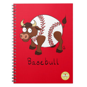 Basebull Funny Baseball Bull Notitieboek