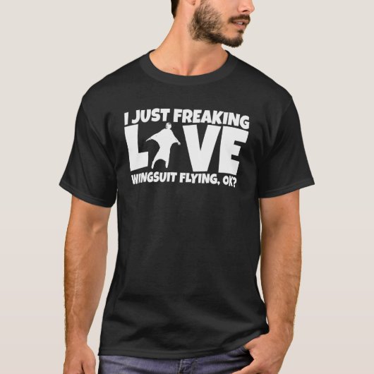Basejumper Joke Basespring Skydiver Wingkleding T-shirt (Voorkant)