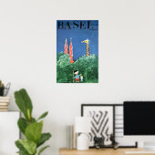 Basel Art Swiss Travel Poster Switzerland Print (Thuiskantoor)