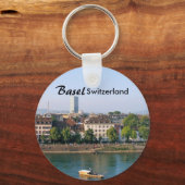 Basel City in de Zwitserse Souvenir-Sleutelhanger Sleutelhanger (Achterkant)