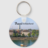 Basel City in de Zwitserse Souvenir-Sleutelhanger Sleutelhanger (Achterkant)
