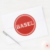 Basel City Pride Embleem – Zwitserse identiteit Ronde Sticker (Envelop)