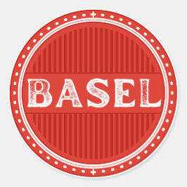 Basel City Pride Emblem – Swiss Identity Ronde Sticker