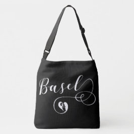 Basel Flag Heart, Zwitserland, Bazel Crossbody Tas