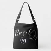 Basel Flag Heart, Zwitserland, Bazel Crossbody Tas (Voorkant)