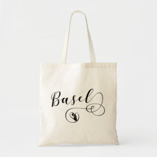 Basel Flag Heart, Zwitserland, Bazel Tote Bag