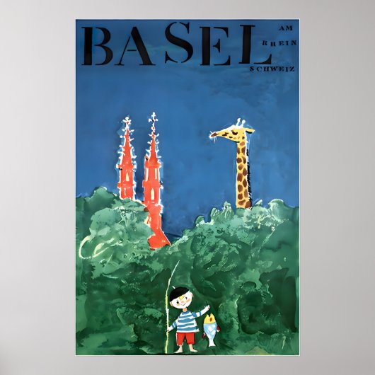 Basel Kunst Zwitsers Reisposter Zwitserland Print (Voorkant)