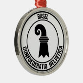Basel Round Embleem Metalen Ornament (Rechts)