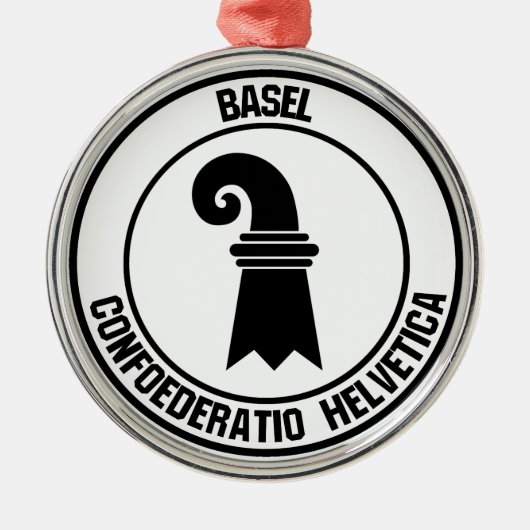 Basel Round Embleem Metalen Ornament (Voorkant)