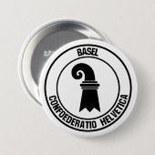 Basel Round Embleem Ronde Button 7,6 Cm (Voorkant /achterkant)