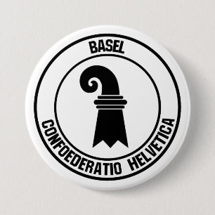 Basel Round Embleem Ronde Button 7,6 Cm
