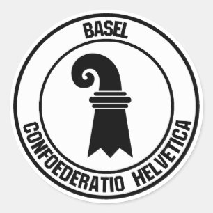 Basel Round Embleem Ronde Sticker