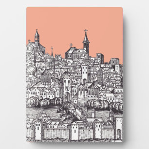 Basel stad in het noordwesten van Zwitserland Fotoplaat