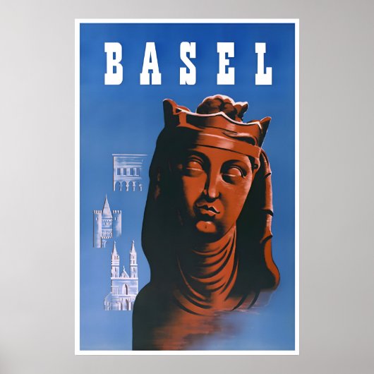 Basel Zwitserland Kunst Zwitserse Reisposter Print (Voorkant)
