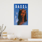 Basel Zwitserland Kunst Zwitserse Reisposter Print (Keuken)