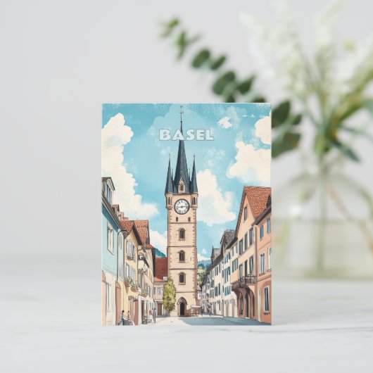 Basel Zwitserland Reizen Briefkaart (Staand voorkant)