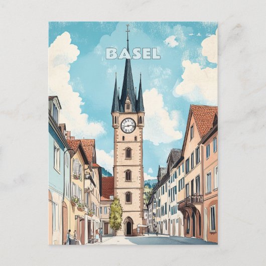 Basel Zwitserland Reizen Briefkaart (Voorkant)