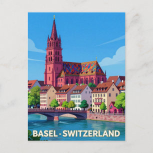 Basel Zwitserland Reizen Historische Monumenten   Briefkaart