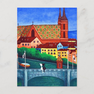 Basel, Zwitserland Uitzicht Post Kaart