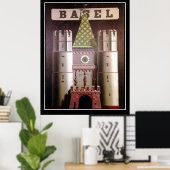 Basel Zwitserland Vintage Reisposter Poster (Thuiskantoor)