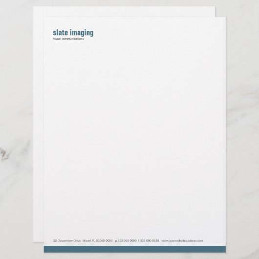 Baseline Panel Slate Letterhead Briefhoofd (Voorkant / Achterkant)