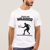 Baseline Warrior Tennis Atleet Design T-shirt (Voorkant)