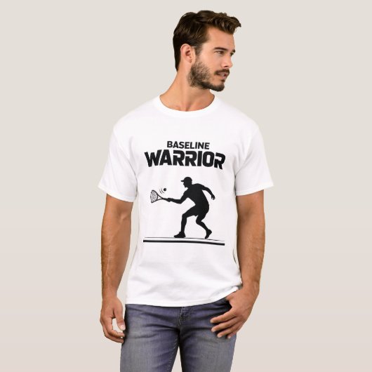 Baseline Warrior Tennis Atleet Design T-shirt (Voorkant volledig)