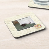 Basement Cat, enigszins gedesoriënteerd Bier Onderzetter (Linkerzijde)