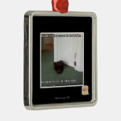 Basement Cat, enigszins gedesoriënteerd Metalen Ornament (Rechts)