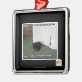 Basement Cat, enigszins gedesoriënteerd Metalen Ornament (Links)