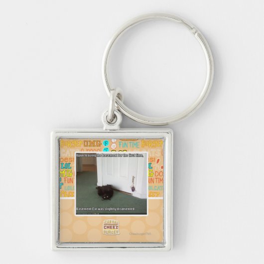 Basement Cat, enigszins gedesoriënteerd Sleutelhanger (Voorkant)