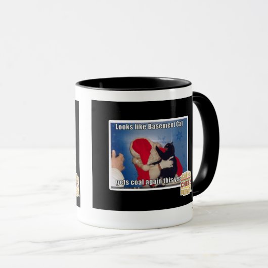 Basement Cat krijgt steenkool Mok (Voorkant rechts)