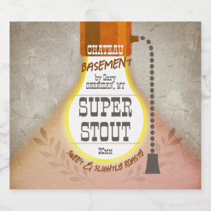 Basement homemade wijnbier cider gepersonaliseerde bier etiket